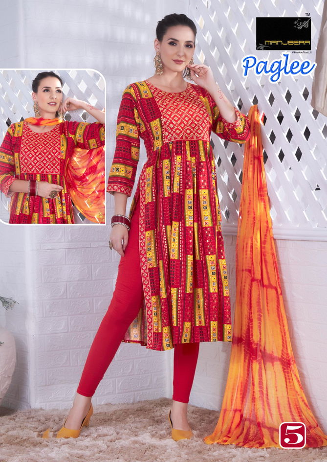 Manjeera Paglee Printed Readymade Suits Catalog